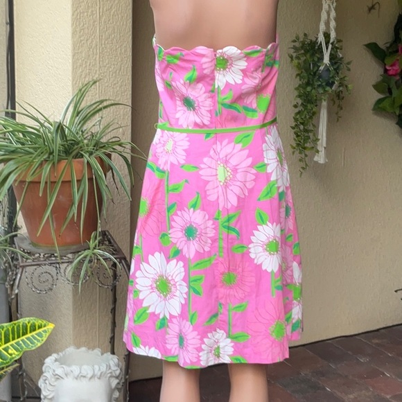 Lilly Pulitzer scallop edge strapless dress - Picture 2 of 3